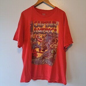 Marvel Comics CAPTAIN AMERICA TSHIRT  When Wakes the Sleeper RED‎ Size XL